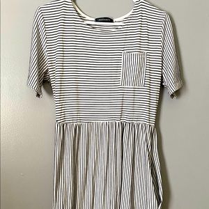 Form Fitting Striped Dress